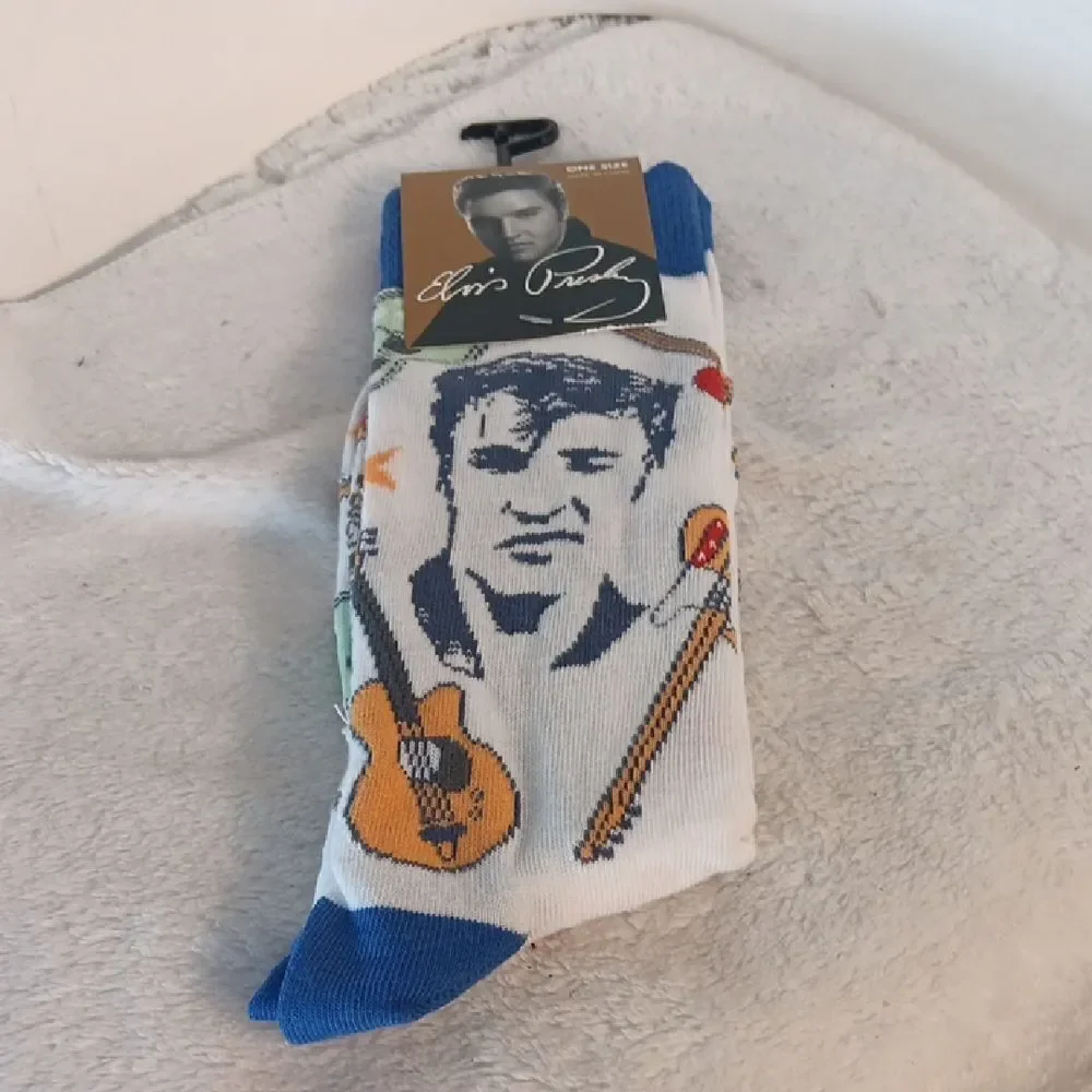 White and Blue Hosiery Socks